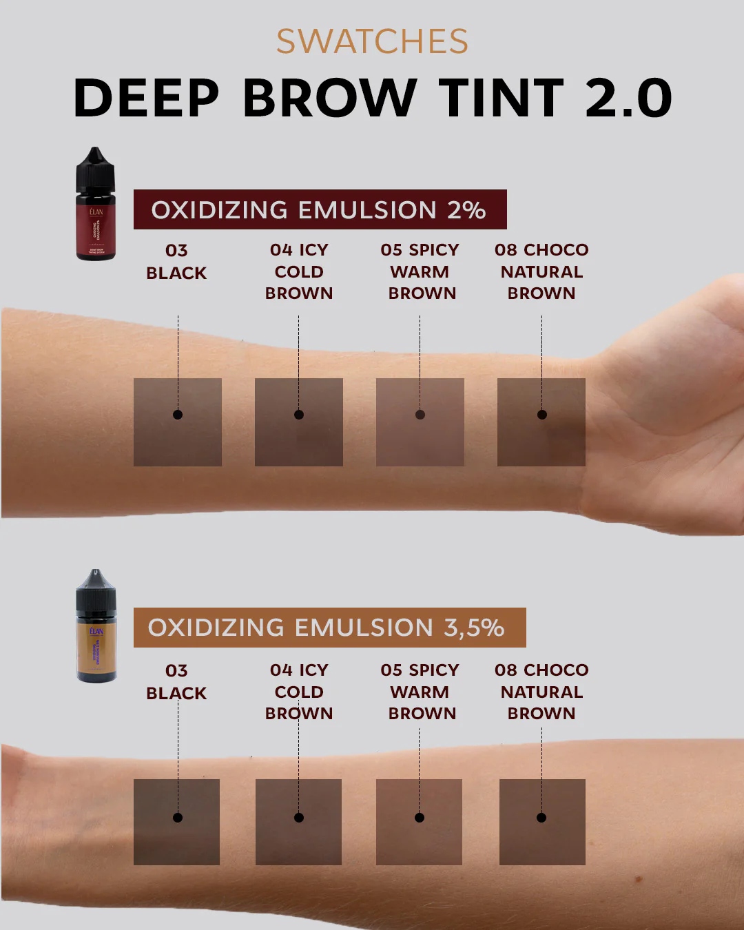 Deep Brow Tint Elan odstiny